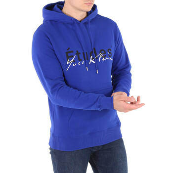 Blue Klein Signature Logo Cotton Hoodie