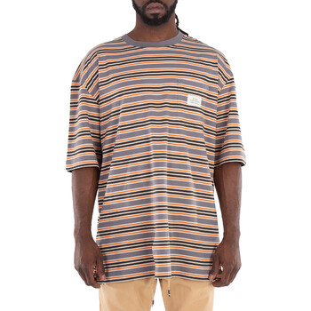 Burberry Stripe-Print Oversized T-Shirt, Size X-Large