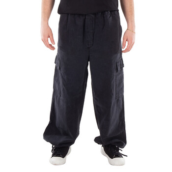 Burberry Black Capleton Cotton Cargo Trousers, Size Small