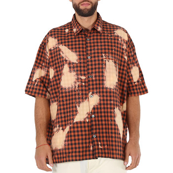 Burberry Cape Detail Short-sleeve Watercolour Print Twill