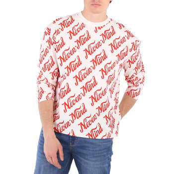 Men's Spirit Long Sleeved Nevermind Allover Logo T-Shirt