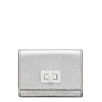 Fendi Peekaboo Tri-Fold Leather Wallet 8M0438-AQEV-F0MK5