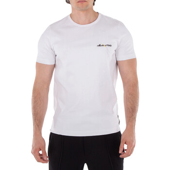 Balmain Palm-Print Cotton T-Shirt, Size Small DH1EF000GD85