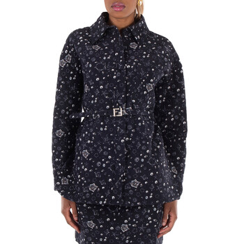 Giacca Mirror Canvas Print Cotton Jacket, Brand Size 40 (US Size 4) FJ7235-AXAT-F03LQ