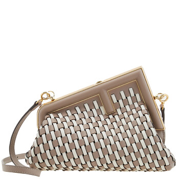 Fendi Hand Woven Leather First Small Clutch Bag 8BP129-ANWF-F1LF6
