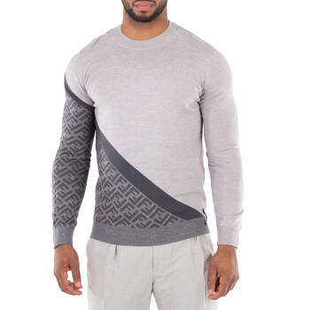 Fendi Knitted Long Sleeve Crew Neck Sweater, Brand Size 54 (US