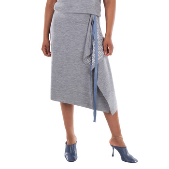 Fendi Gonna Glow Viscose Satin Skirt, Brand Size 44 ( US