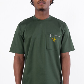 Men's Crewneck Cotton T-Shirt in Green