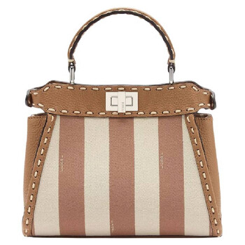 Fendi Mini Peekaboo Pequin Stripe Bag 8BN244-AOVG-F1AOK