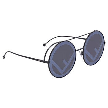 Fendi Silver Mirrored Round Ladies Sunglasses FF 0285/S 807  display picture 2