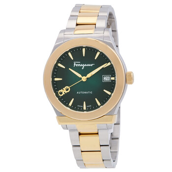 Ferragamo F-80 Chronograph Quartz Green Dial Men's Watch