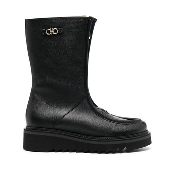 Ferragamo Ferdi Leather Boots, Size 9 EE 021713 762826