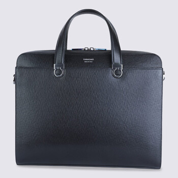 Black Leather Top Handle Bag 241806 786555