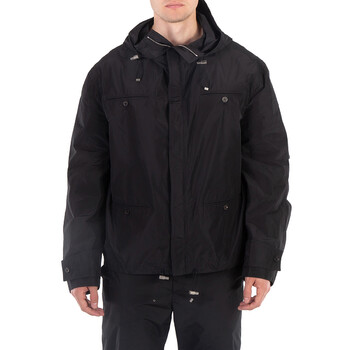 BURBERRY ロゴプリント アウター 黒 サイズ38 Burberry Men's Black Ashford Perforated Logo Lightweight