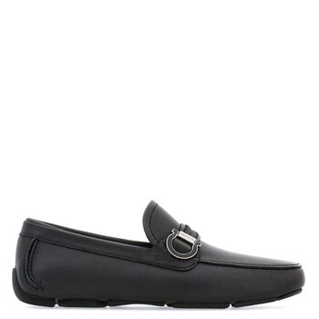 Ferragamo Reversible Gancini Ornament Leather Moccasins, Size 6