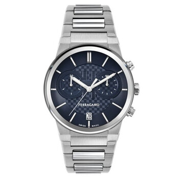 Ferragamo Duo Chronograph Quartz Black Dial Men's Watch