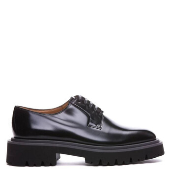 Ferragamo Tramezza Leather Derby Shoes, Size 5.5 EEE 021695 762369