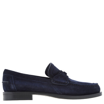 Ferragamo Gancini Embroidered Suede Loafers, Size 9 EE 023584
