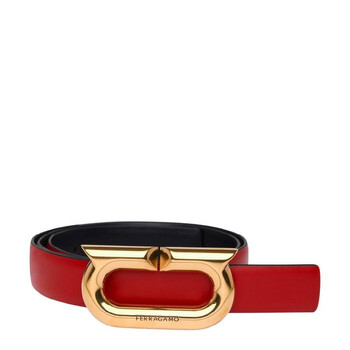 Ferragamo Gancini Buckle Reversible Leather Belt, Size 115