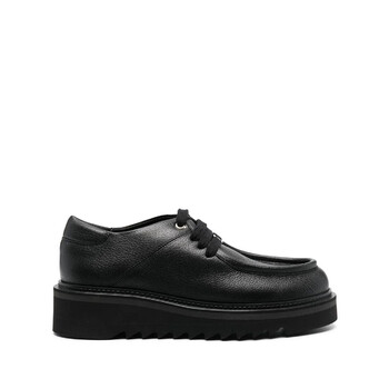 $1090 Mens Burberry Suede Platform Creeper Derby Shoes Black 46 US 13 Burberry Lace-Up Creeper Suede Derby Shoes, Brand Size 39  main image 4