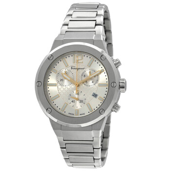 Ferragamo Legacy Chronograph Quartz White Mother of Pearl