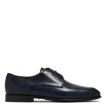Ferragamo Fosco Leather Derby Shoes, Size 8.5 EEE 021670