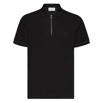 Gancini Embroidered Cotton Pique Polo 121828 707508