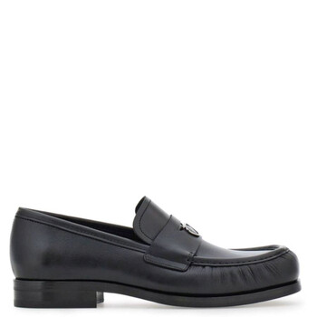 【関税&送料込】Salvatore Ferragamo Black Leather Lyrai Thon Salvatore Ferragamo Black Leather Loafer Gancini Men Size