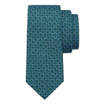 Ferragamo Gancini Print Silk Tie 350878 761859 8056283118842