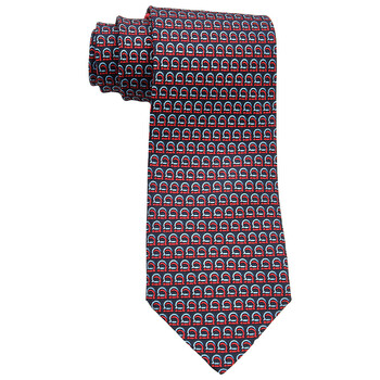 激安！特価品 Ferragamo Gancini Printed Silk Tie 350945 768502 小物