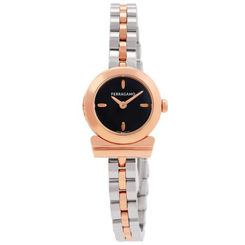Gancini Quartz Black Dial Ladies Watch SFKK01623