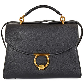 FERRAGAMO Gantini Top Handle bag ネイビー Ferragamo 'gancini' Top Handle Bag | italist