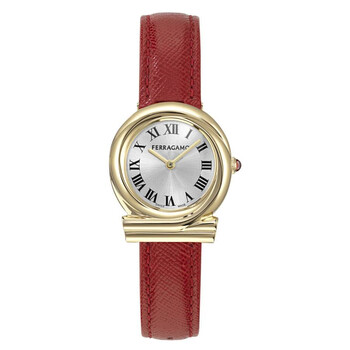 Gancini Twisted Quartz Silver Dial Ladies Watch SFVB00224