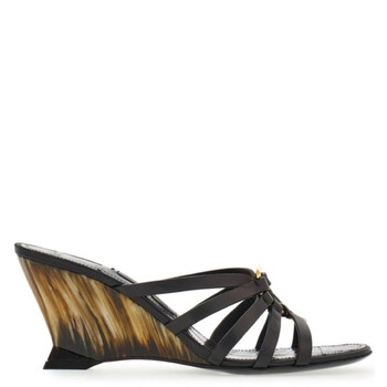 【セール】フェラガモ*LAURENE ロゴ クロスベルトサンダル01G833 Ferragamo Laurene Logo Embroidered Slides, Size 9 C 01G833