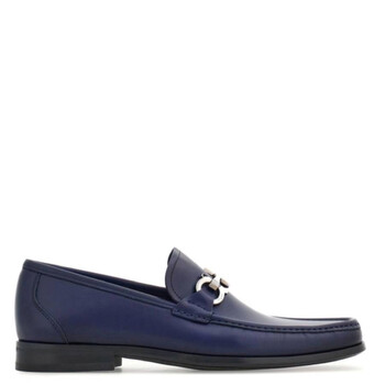 Ferragamo Gancini-Plaque Almond-Toe Loafers, Brand Size 9  display picture 1