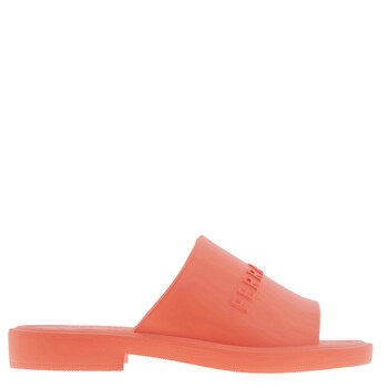 Ferragamo Giuneva Logo Embossed Slides, Size 9 021678 768389  display picture 1