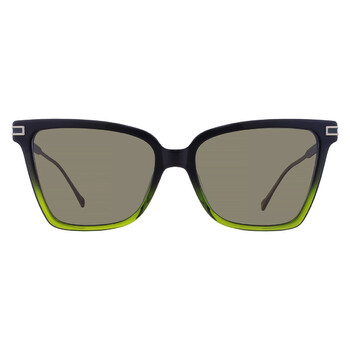 Ferragamo Green Square Ladies Sunglasses SF2037S 315 56  display picture 2