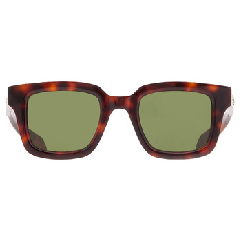 Prada Green Rectangular Men's Sunglasses PR 27ZS 11P60C 54