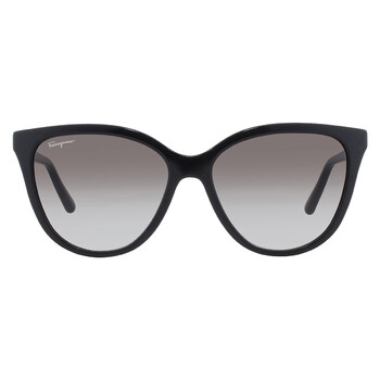 Ferragamo Grey Rose Gradient Cat Eye Ladies Sunglasses  display picture 2