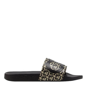 Salvatore Ferragamo Groove 9 Slide Gancini Logo Black Sandals Ferragamo Groovy Dual Gancini Slides – Lord & Taylor main image 3