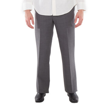 Ferragamo Men's Satin Inlay Wool Tailored Trousers, Brand Size 52