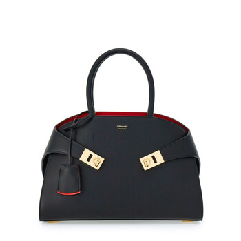 Ferragamo Hug Logo Printed Leather Tote Bag 215608 767814