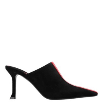T By Alexander Wang Black Lolita 105 Satin Mules, Brand Size