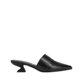 Alexander McQueen Punk Buckle Pointed-Toe Mules, Brand Size 39 (US