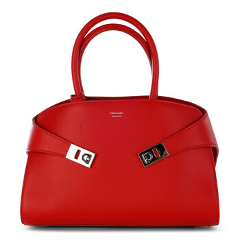 Ferragamo Logo Printed Small Hug Leather Bag 215608 766761