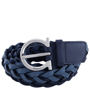 Ferragamo Ladies Black Reversible And Adjustable Gancini Belt