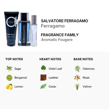 Ferragamo Men's Ferragamo 3pcs EDT Gift Set Fragrances 8052464899050