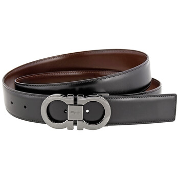 【Ferragamo】Gancini Reversible 牛皮 ベルト／ 23A564 764023 Ferragamo Gancini Reversible Calfskin Belt, Size 100 cm