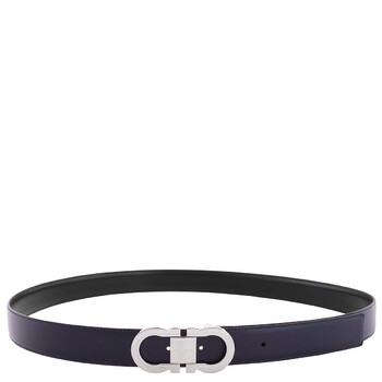 Ferragamo Reversible Double Gancini Leather Belt, Size 115