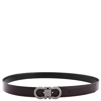 Gancini レザーベルト Ferragamo Reversible Double Gancini Leather Belt, Size 105